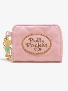 🌺5/$25🌺Polly Pocket Icy Pink Wallet with Polly Zip
